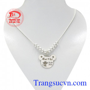 Dây chuyền bạc đáng yêu cho bé