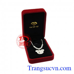 Dây chuyền bạc đáng yêu cho bé nhận đặt chế tác theo yêu cầu. 