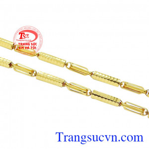 Dây chuyền nam thời trang xu hướng chế tác từ vàng tây 10k sáng bóng, bền đẹp. 