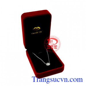 Dây chuyền vàng trắng bông tuyết