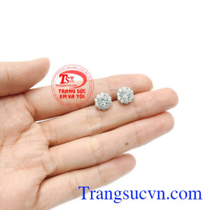 Hoa tai bạc kiêu sa nhận đặt chế tác theo yêu cầu.