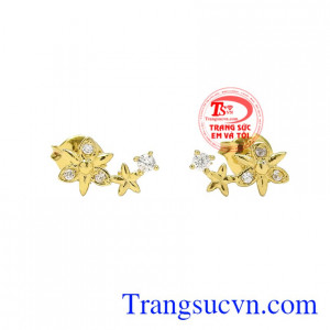 Đôi hoa tai nhỏ xinh là điểm nhấn giúp cho màu da của phái đẹp sáng hơn và trông trẻ trung hơn.