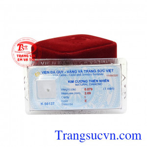 Kim cương thiên nhiên 2.69 ly sang trọng và tinh tế.