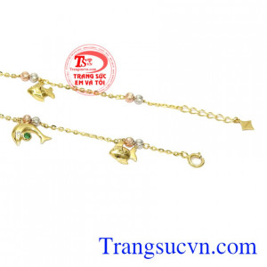 Lắc tay vàng nữ dễ thương bảo hành uy tín, thanh toán an toàn.