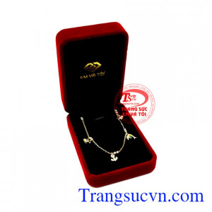 Lắc tay vàng nữ dễ thương tinh tế.