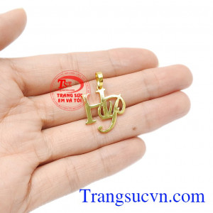 Hoặc bạn cũng có thể đặt chế tác để làm trang sức đôi cùng người ấy. Mặt dây chữ HP đẹp