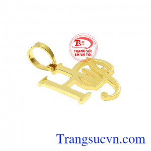 Mặt dây chữ HP đẹp với thiết kế đơn giản, trang nhã. 