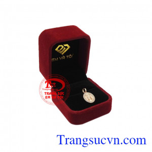 Mặt dây vàng hồng Đức mẹ đẹp