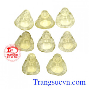 Sản phẩm nhận giao hàng trên toàn quốc. Mặt phật Di Lặc thạch anh vàng