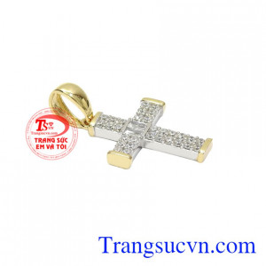 Thánh giá vàng kết hợp cùng dây chuyền vàng chất lượng đem đến vẻ thời trang và tinh tế cho người đeo.