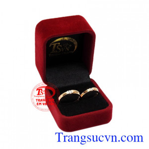 Nhẫn cưới vàng hồng tình yêu chất lượng