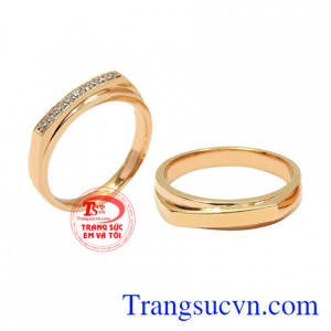 Nhẫn cưới vàng hồng yêu thương thanh toán an toàn, bảo hành uy tín.