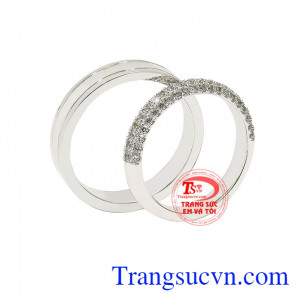 Nhẫn cưới yêu thương trọn vẹn nhận chế tác theo yêu cầu.