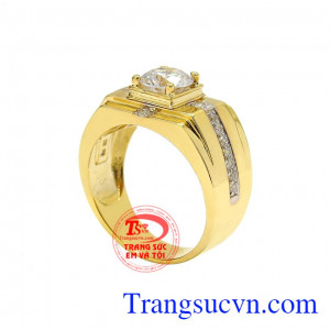 Nhẫn nam phong độ vàng tây được nhập khẩu từ Hàn Quốc. 