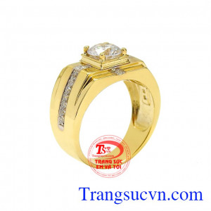 Nhẫn nam phong độ vàng tây