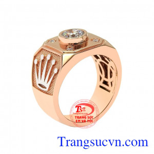 Nhẫn nam vàng hồng nam tính