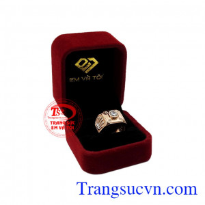 Nhẫn nam vàng hồng nam tính nhận đặt chế tác theo yêu cầu.