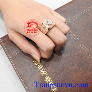 Nhẫn nam vàng hồng nam tính