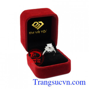 Nhẫn nữ bạc lấp lánh