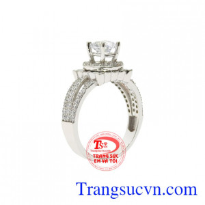 Nhẫn vàng trắng phái đẹp mang đến vẻ trẻ trung và thanh lịch đến cho người đeo.
