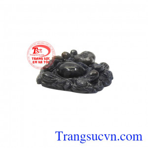 Phật di lặc hưng thịnh đá sapphire có giấy kiểm định đá quý uy tín.