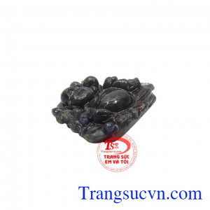 Phật di lặc may mắn đá sapphire thiên nhiên hút tài lộc, vận may đến cho người dùng.