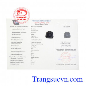 Sản phẩm có giấy kiểm định uy tín. Phật di lặc sapphire đại lộc