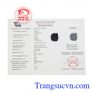 Phật di lặc sapphire tốt lành có giấy kiểm định đá quý uy tín.