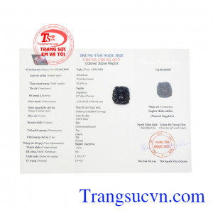 Phật di lặc tài lộc đá sapphire có giấy kiểm định đá quý uy tín. 