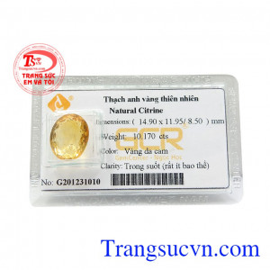 Thạch anh vàng đẹp ép vỉ