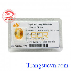 Thạch anh vàng ép vỉ bình an