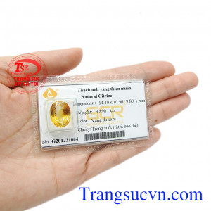 Người Ấn Độ tin rằng, thạch anh vàng giúp bảo vệ và che chở cho chủ nhân. Thạch anh vàng ép vỉ bình an 