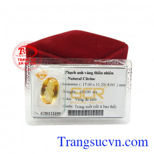 Thạch anh vàng ép vỉ hưng thịnh thu hút tài lộc và may mắn. 