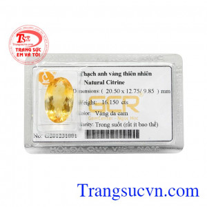 Thạch anh vàng ép vỉ tài lộc