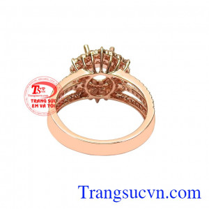 Sản phẩm có thể đặt chế tác theo yêu cầu. Vỏ nhẫn nữ kim cương quyến rũ