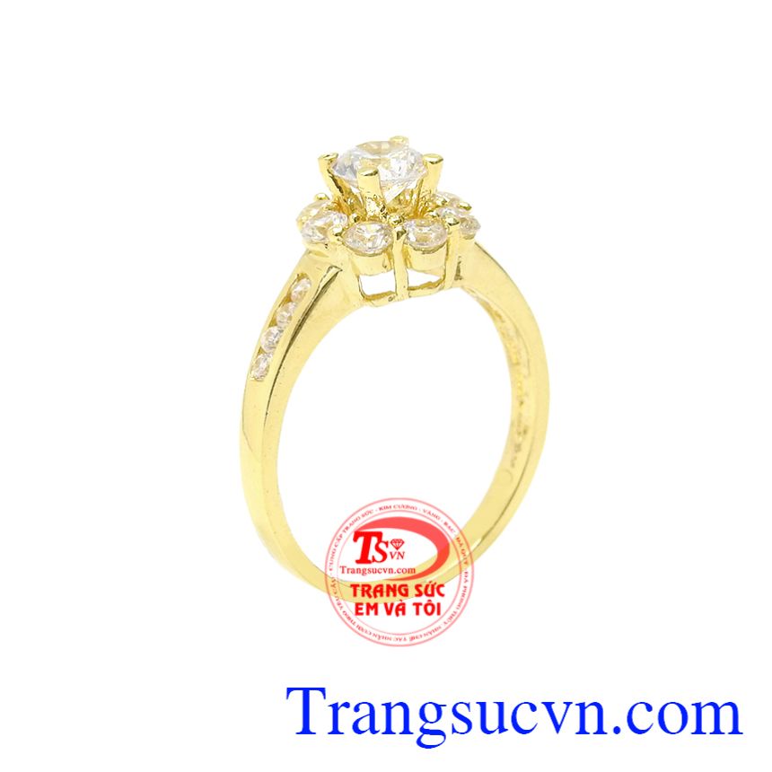 Nhẫn nữ vàng tây thời trang