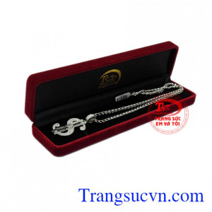 Bộ mặt dây nam giới vàng trắng