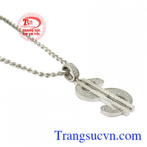 Bộ mặt dây nam giới vàng trắng chất lượng.