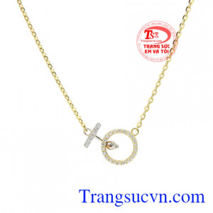 Dây chuyền vàng nữ dễ thương chất lượng.