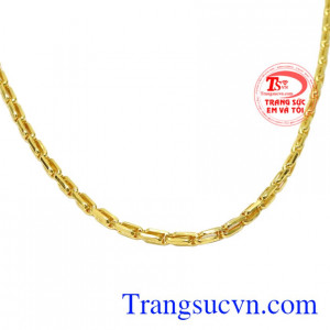 Dây chuyền vàng tây bé trai khỏe khoắn.