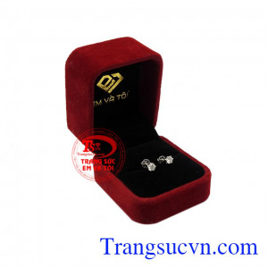 Sản phẩm nhận đặt chế tác theo yêu cầu. Hoa tai kim cương nhỏ xinh