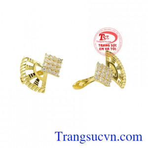 Hoa tai vàng tây độc đáo bảo hành uy tín.