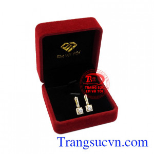 Hoa tai vàng tây trang nhã.