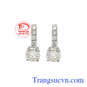 Hoa tai vàng trắng dễ thương