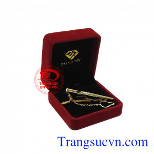 Kẹp caravat kim cương đẹp có giấy kiểm định đá quý, nhận đặt chế tác theo yêu cầu. 