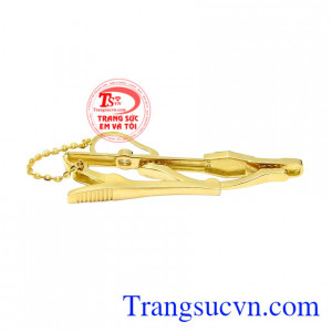 Kẹp caravat vàng thành đạt sự lựa chọn đẳng cấp dành cho cánh mày râu.