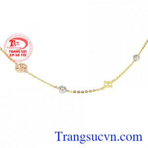 Lắc tay vàng nữ đáng yêu phù hợp với mọi kiểu trang phục, nhận đặt chế tác theo yêu cầu của khách hàng.