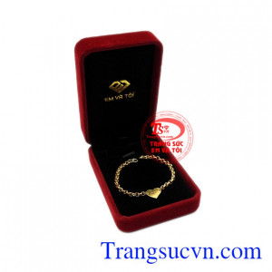 Lắc tay vàng trẻ em khắc tên