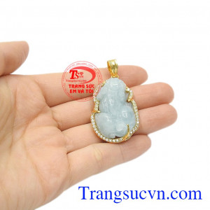 Sản phẩm phù hợp với người mệnh thủy và mệnh mộc. Mặt dây nam tỳ hưu aquamarine