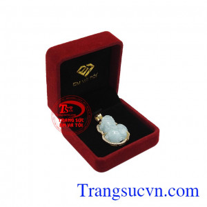 Mặt dây nam tỳ hưu aquamarine có giấy kiểm định đá quý uy tín, giao hàng trên toàn quốc.